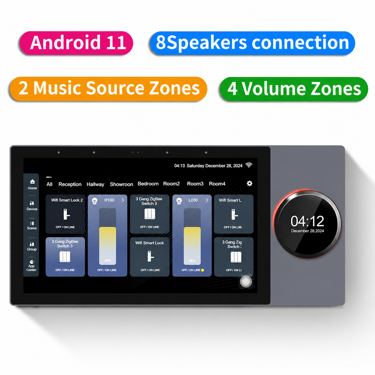 8-Inch Smart Home Control Panel with AI Voice Control | Android Home Automation Hub