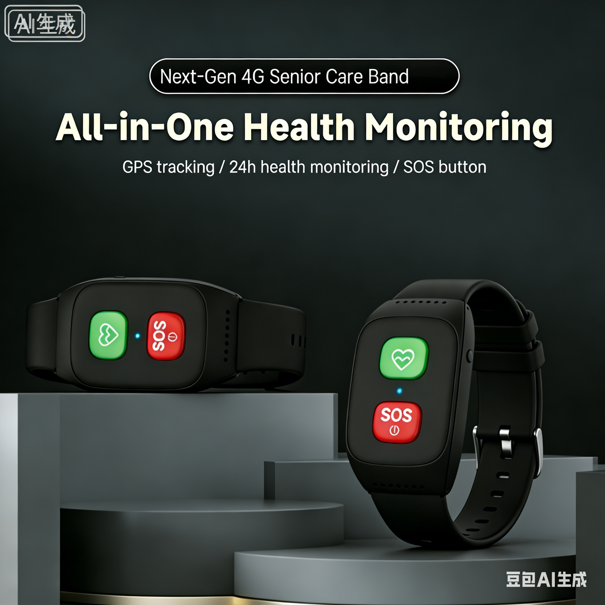 4G GPS Medical Alert Bracelet | Smart Health Monitoring & Fall Detection