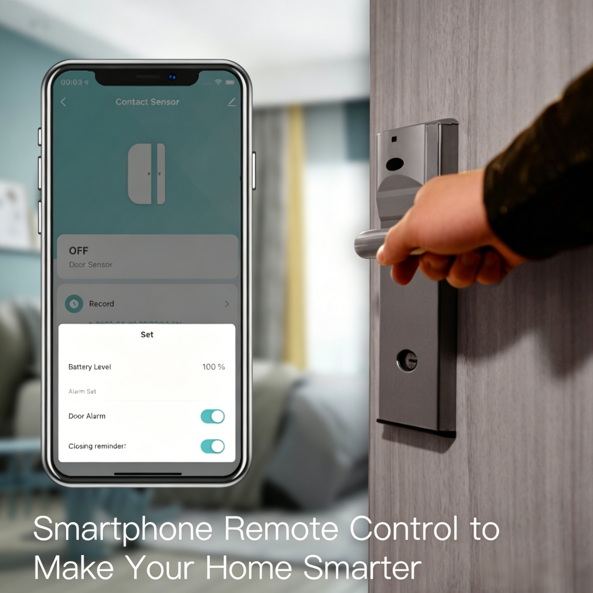 WiFi Door & Window Sensor with Audible Alarm | Smart Security Door Sensor