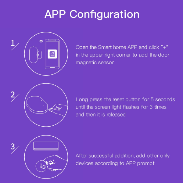 WiFi Door & Window Sensor with Audible Alarm | Smart Security Door Sensor