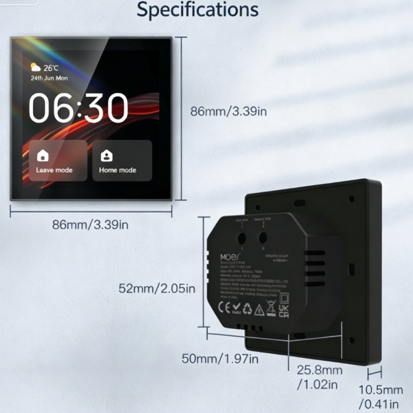 4-Inch Smart Home Control Panel with AI Speaker | Home Automation Hub