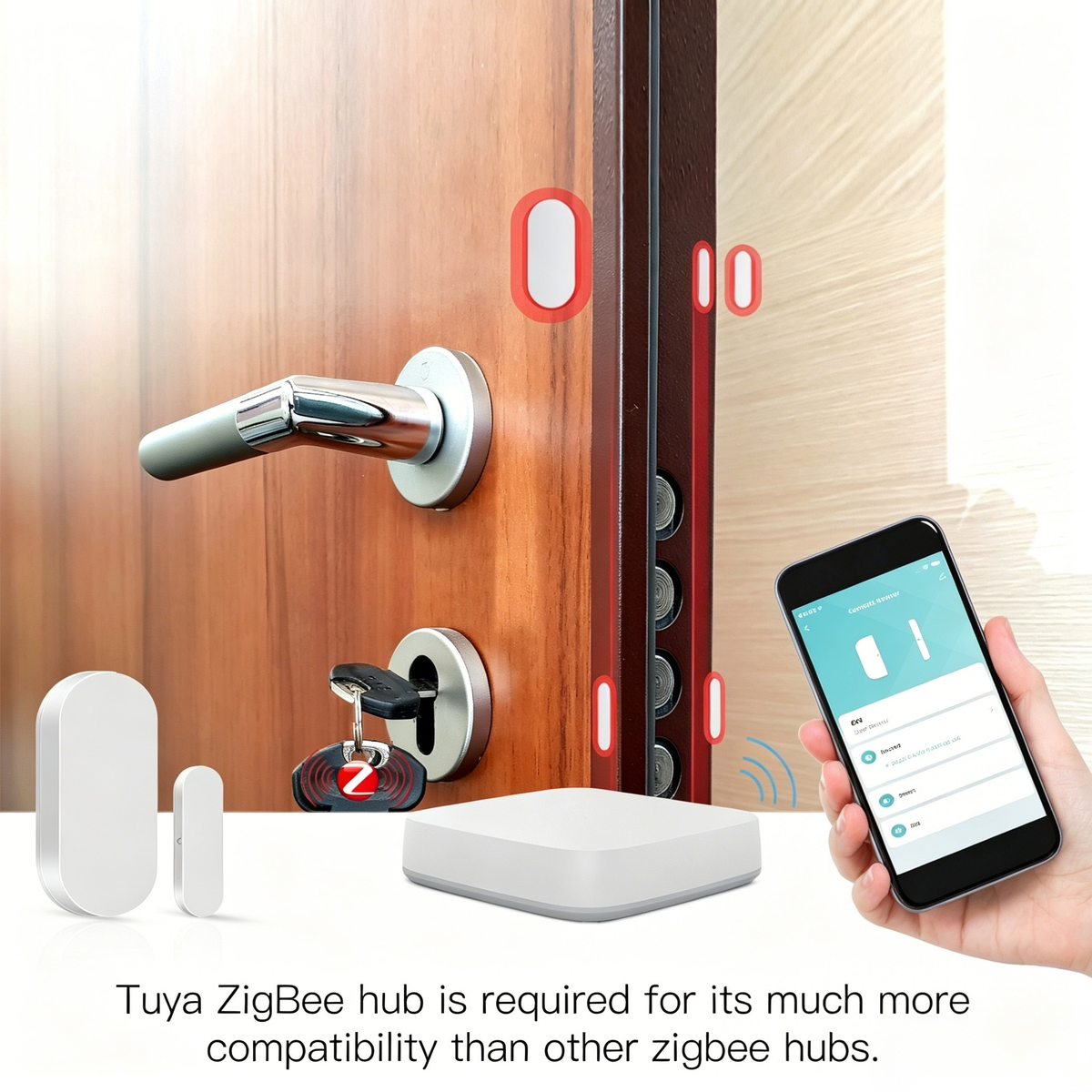 WiFi Door & Window Sensor with Audible Alarm | Smart Security Door Sensor