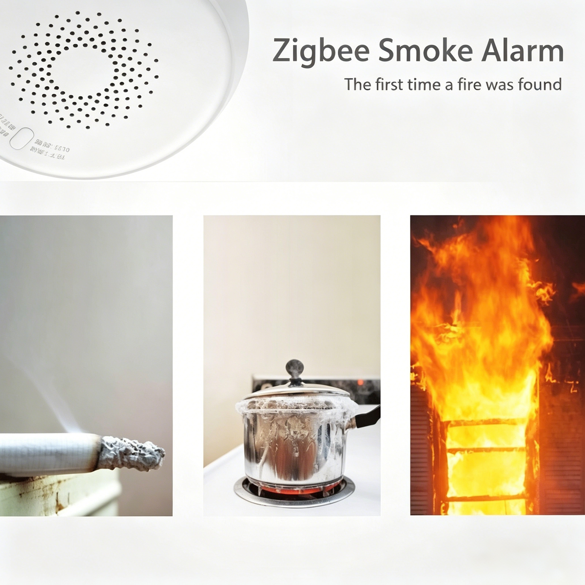 Zigbee Smart Smoke Detector | Wireless Smoke Alarm for Smart Home Fire Safety