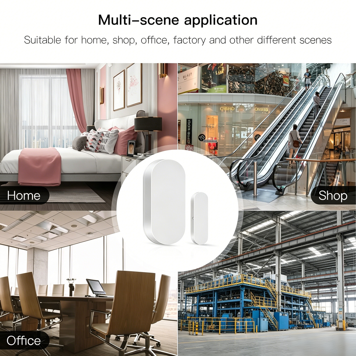 WiFi Door & Window Sensor with Audible Alarm | Smart Security Door Sensor