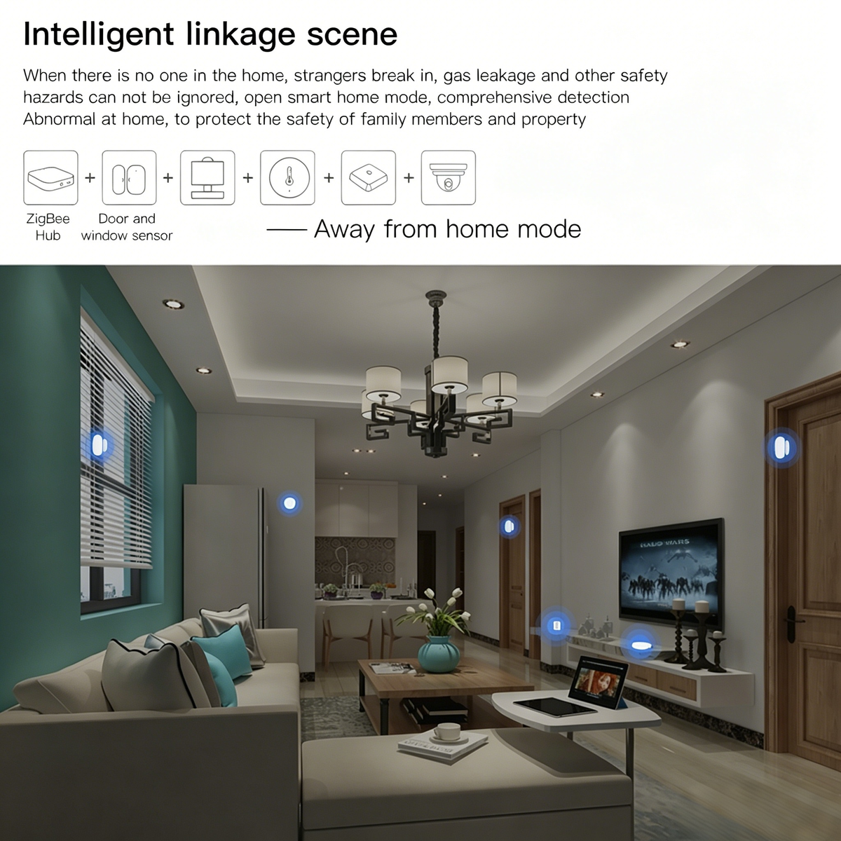 WiFi Door & Window Sensor with Audible Alarm | Smart Security Door Sensor