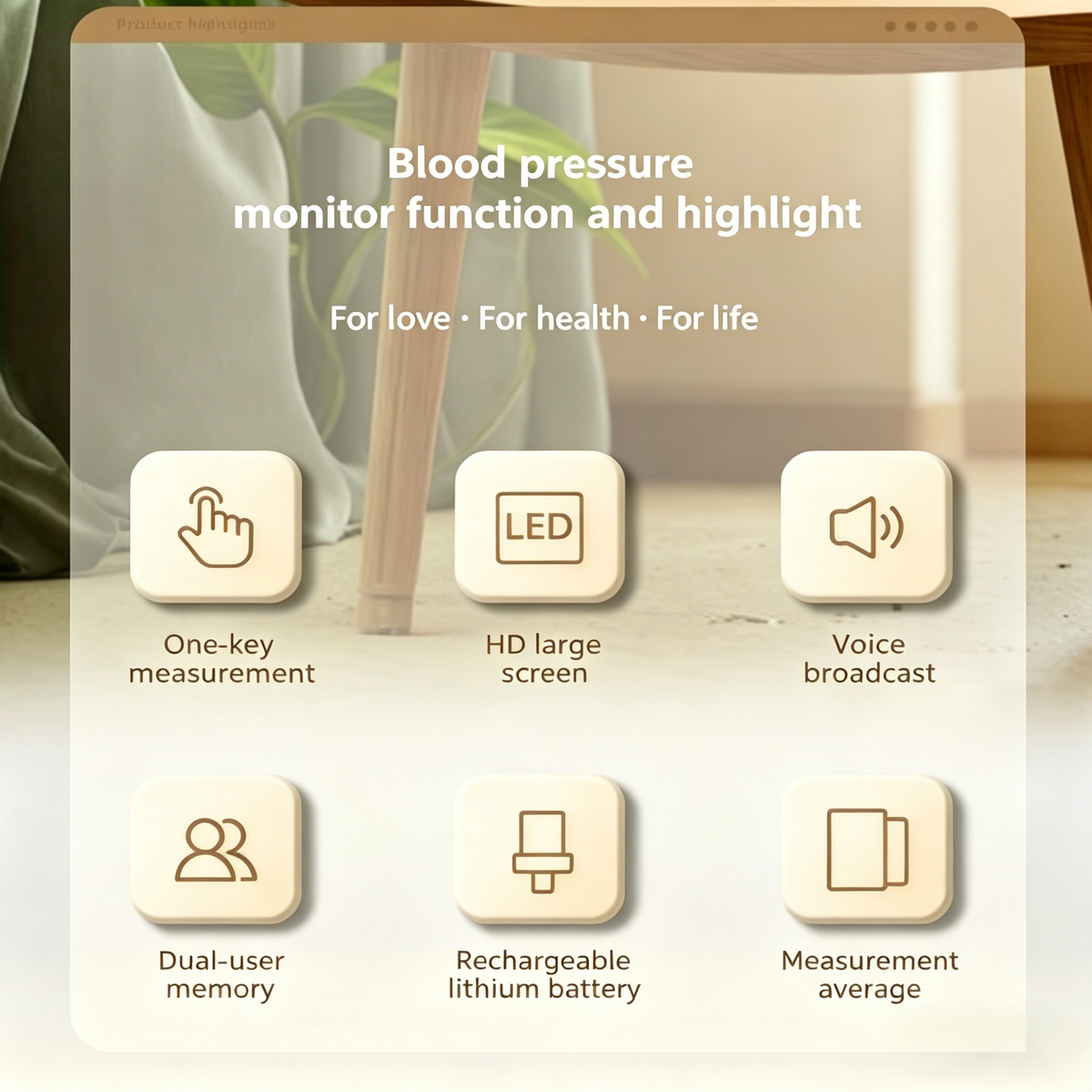 Digital Blood Pressure Monitor | Automatic Upper Arm Blood Pressure Monitor for Home Use