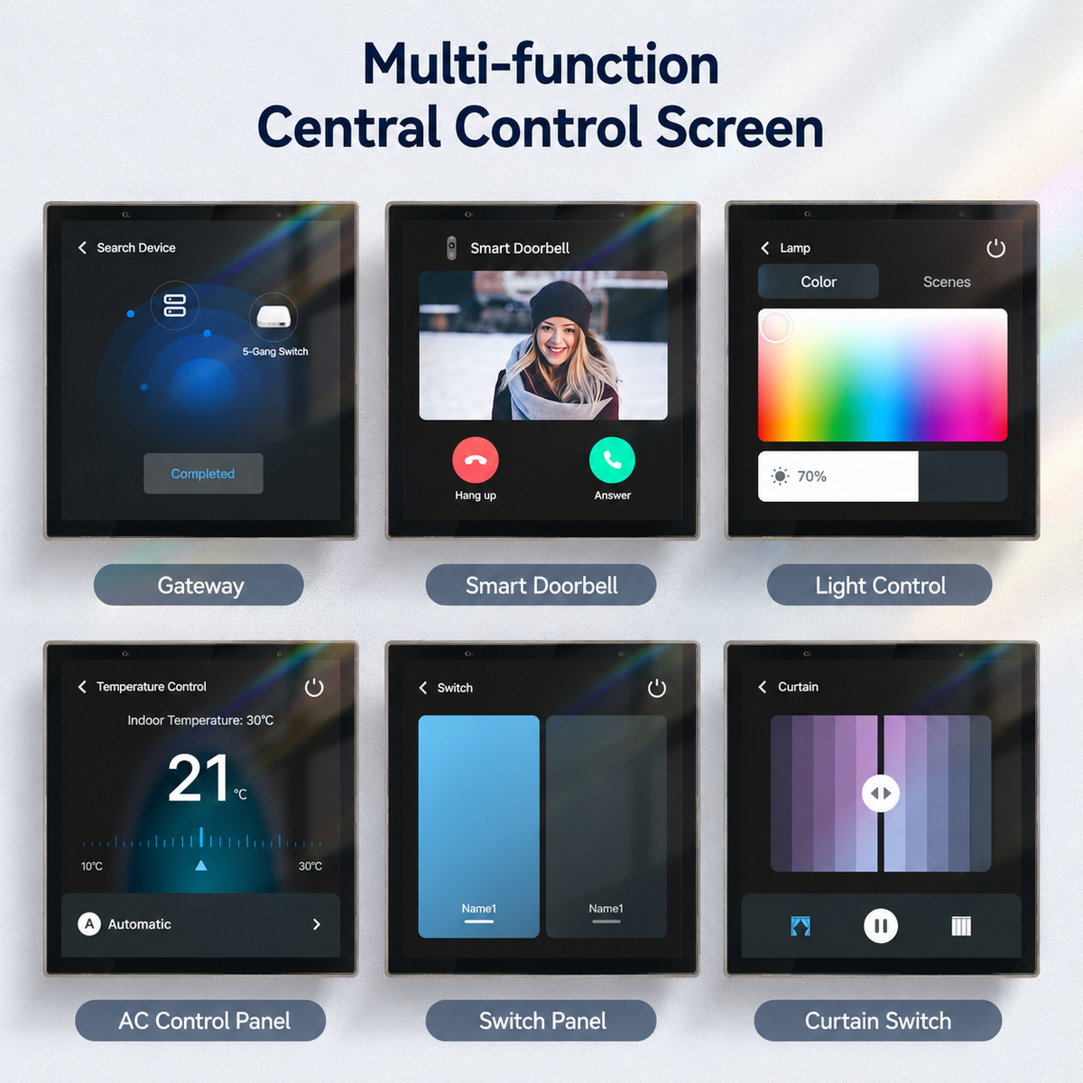 4-Inch Smart Home Control Panel with AI Speaker | Home Automation Hub