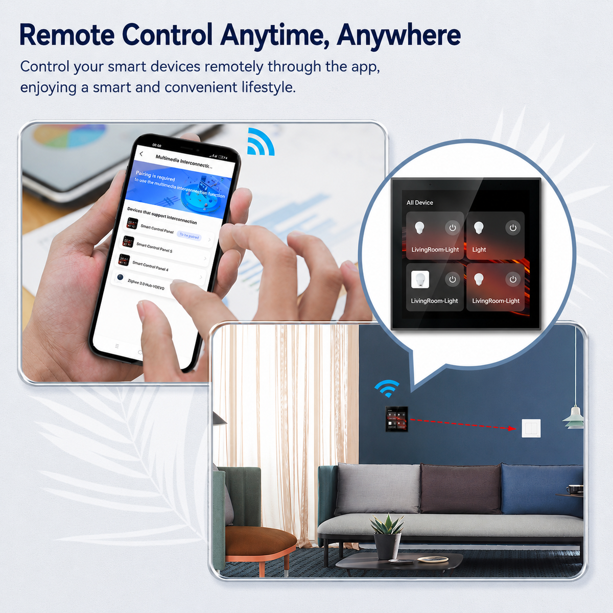 4-Inch Smart Home Control Panel with AI Speaker | Home Automation Hub