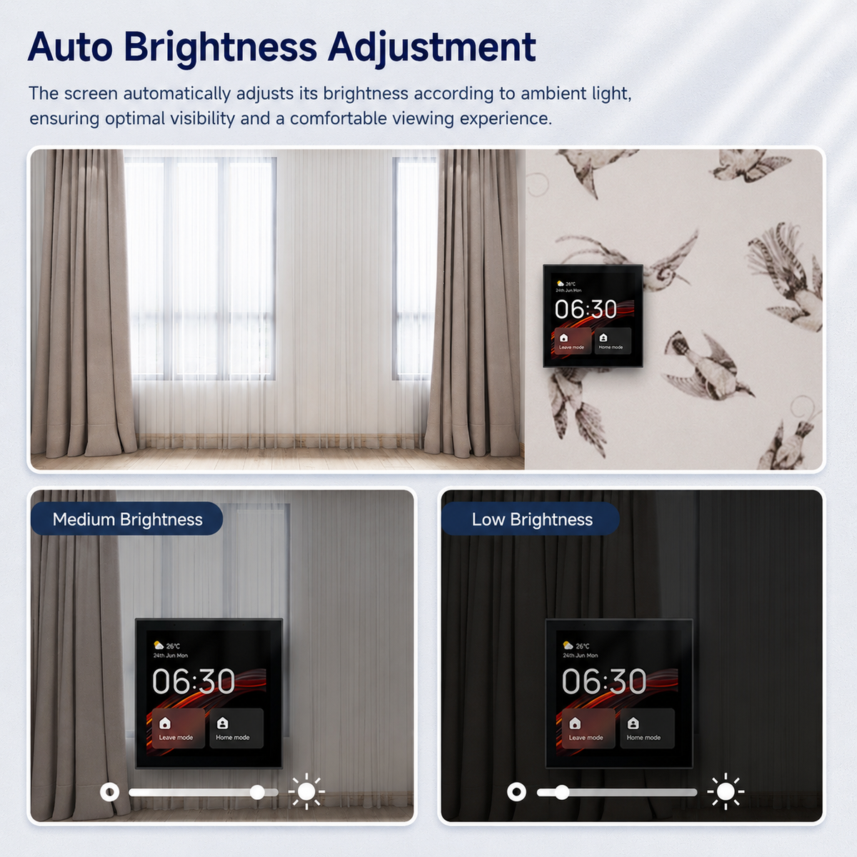 4-Inch Smart Home Control Panel with AI Speaker | Home Automation Hub