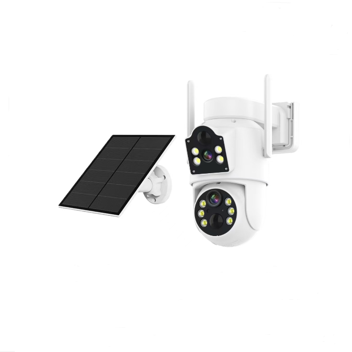 Dual Lens PTZ Security Camera | AI WiFi Outdoor Camera with Dual View & Color Night Vision